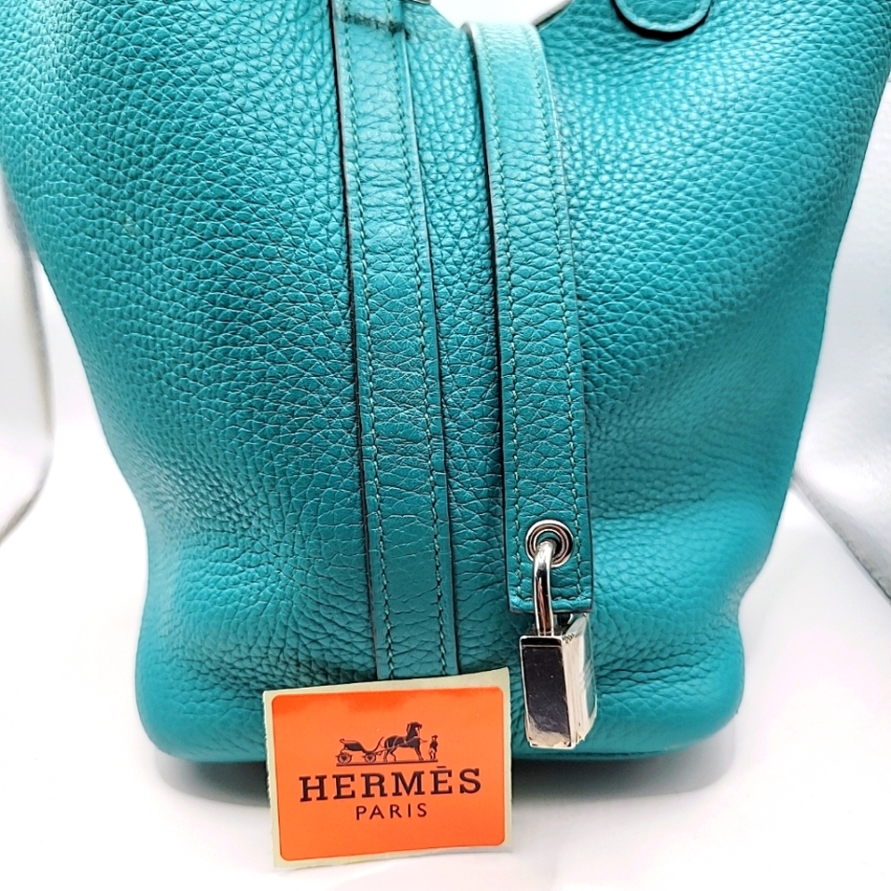 Hermès 2019 Mini Picotin 18mm Blue Bag